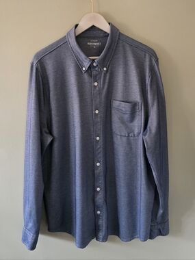 NWOT J. Crew Performance XL Modern Academia Business Casual Jersey Knit Shirr